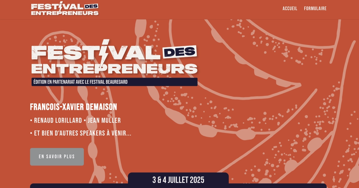 Aperçu du projet Festival des Entrepreneurs – Partenariat CCI Normandie