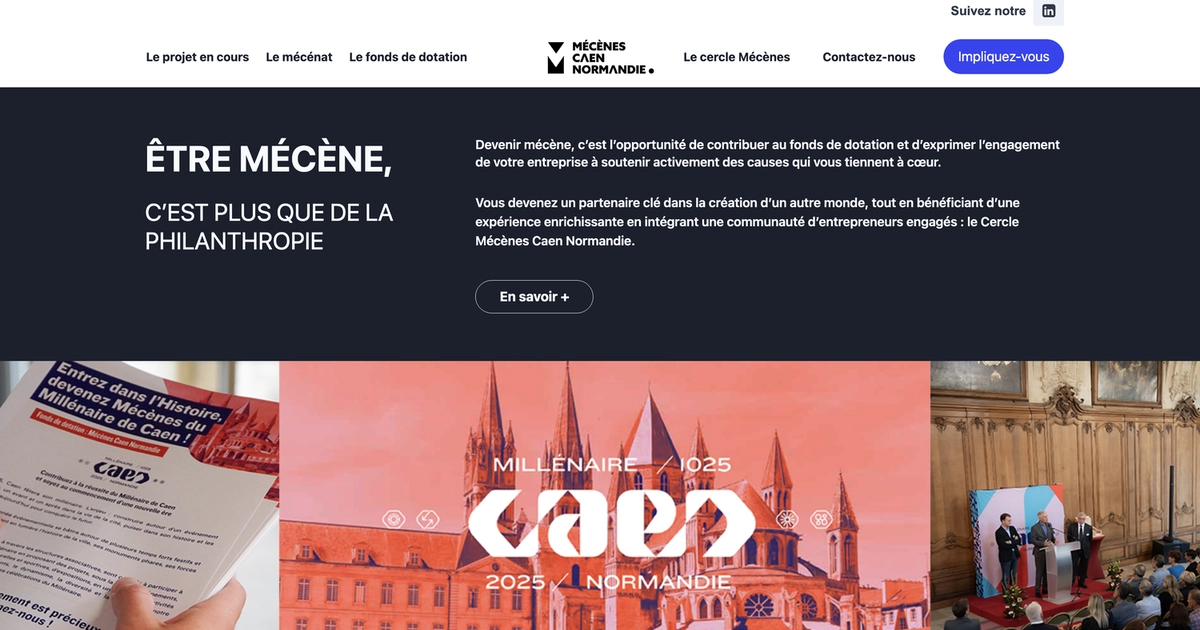 Aperçu du projet Mécènes Caen Normandie – Partenariat CCI Normandie