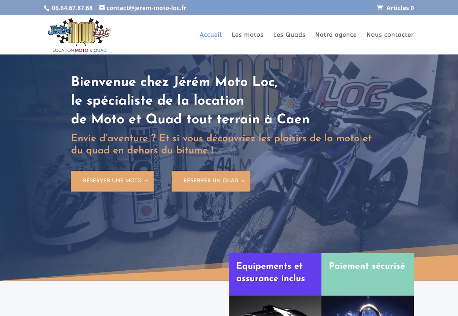 Aperçu du projet Jérom Moto Loc