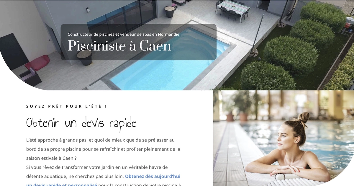Site vitrine WordPress Hydrotek pisciniste à Caen