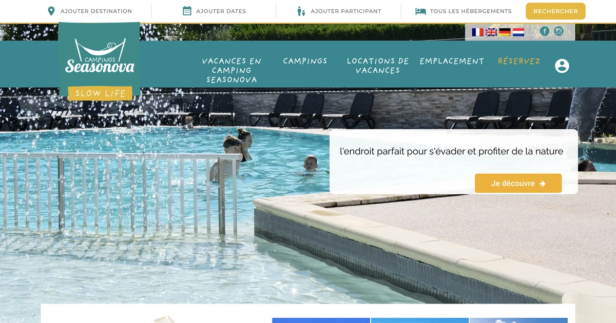 Site web Groupe Seasonova - Campings en Normandie