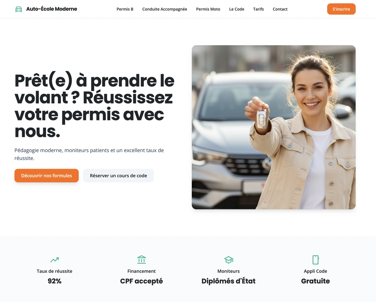 Aperçu site Auto-école
