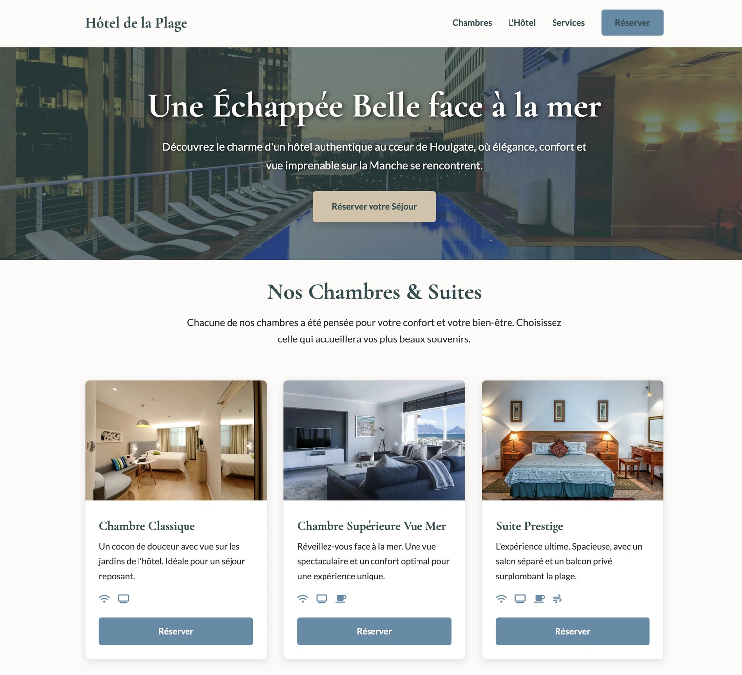 Aperçu site Hôtel