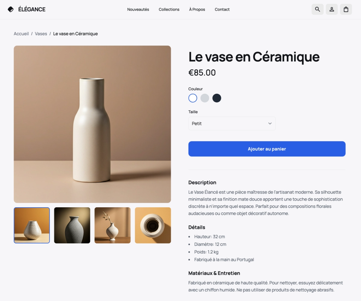 Site e-commerce responsive compatible mobile et tablette