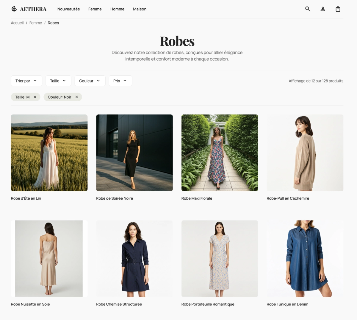 Exemple de boutique en ligne e-commerce avec catalogue produits créée à Caen