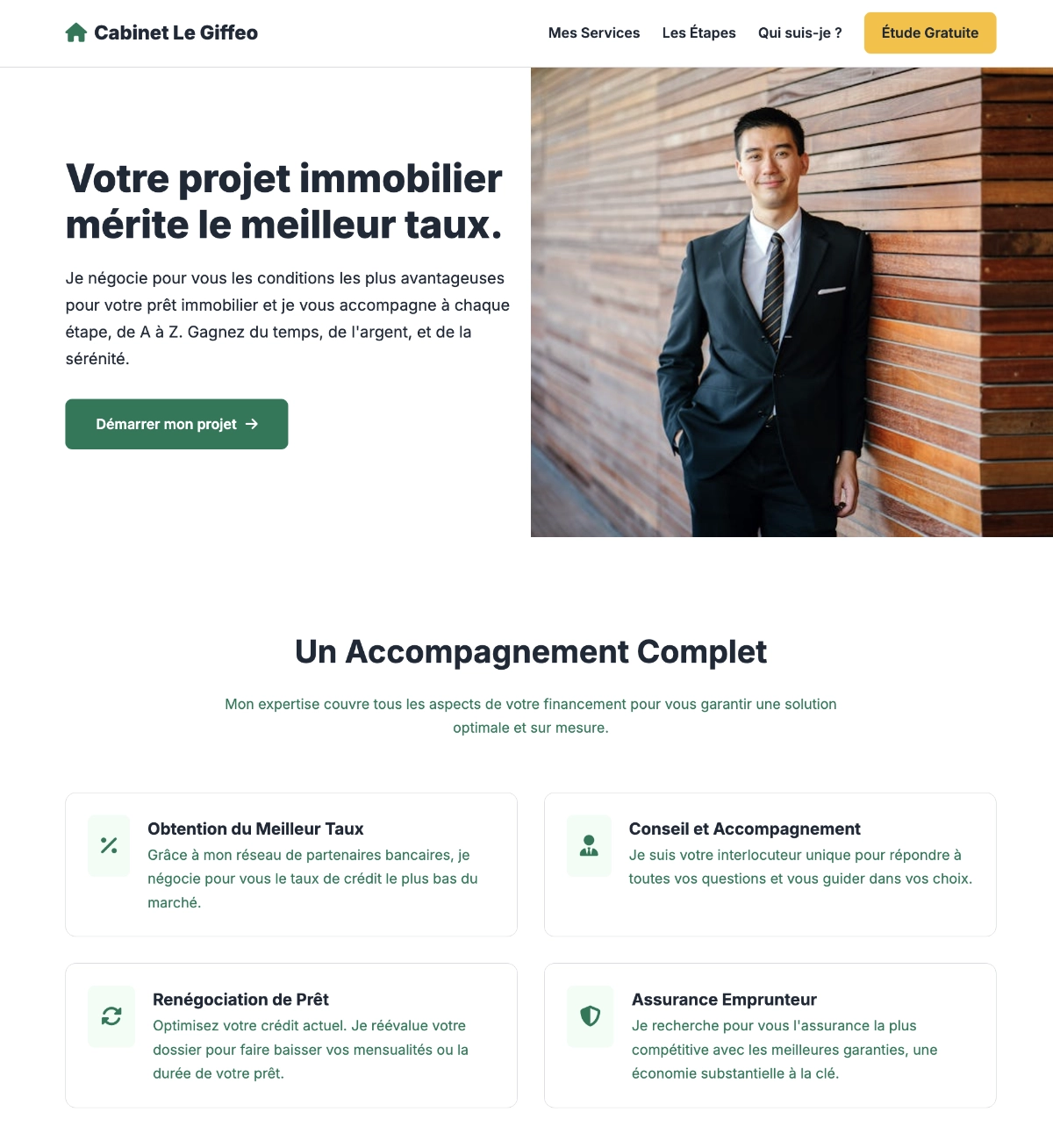 Exemple de site vitrine personnalisé créé à Caen