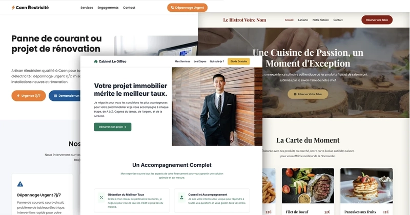 Exemple de création de site internet vitrine professionnel réalisé à Caen